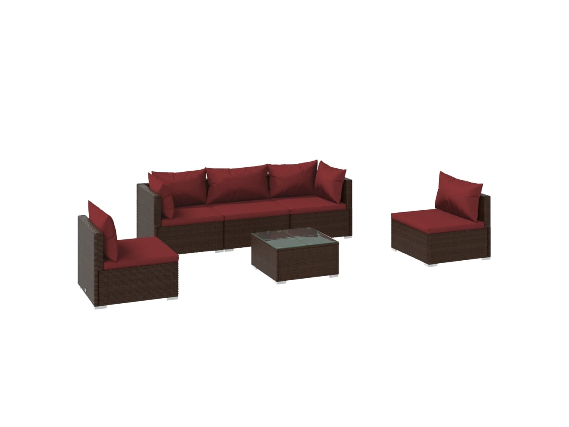 Garden Lounge Set, Garden Lounge Sets Vidaxl Marrom Rattan / Vime (n/a)