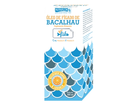 Óleo de Fígado Bacalhau Fun Fish 200 Ml. NUTRIFLOR