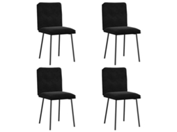 Dining Chair, Dining Chairs Vidaxl Preto Veludo (n/a)