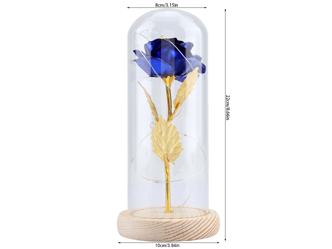 Rosa Eterna Eoocoo Em Cúpula De Vidro Com Bateria Para Presente Romântico De Envio