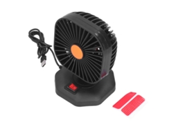 Ventilador Usb Carro Rotativo 360° Abs 5v 2a