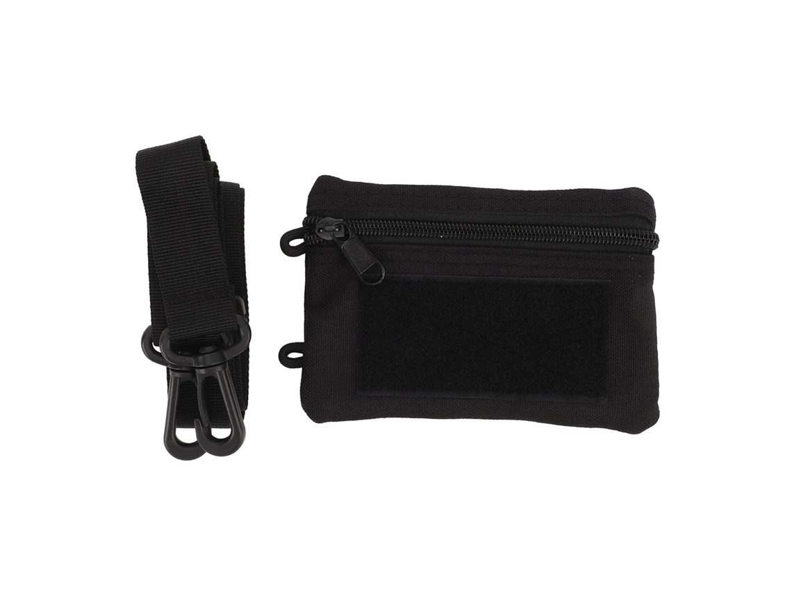 Bolsa de Moedas Lanyard À Prova D'água Preta