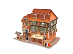 Quebra-cabeça 3d, Estilo Mundial, Loja De Rua Clássica Da Moda Francesa. 17x11x12 Cm.