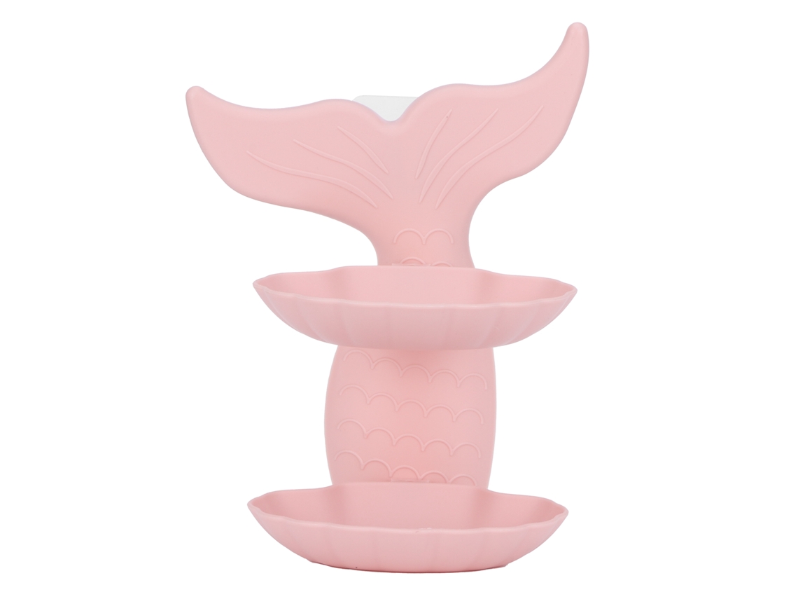 Caixa de Sabonete Duas Camadas com Apoio de Parede em Pp Rosa 18x24cm | S/MARCA