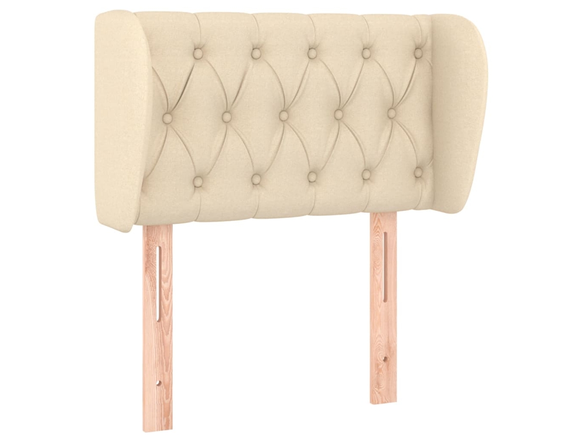 Cabeceira de Cama C/ Abas Tecido 83x23x78/88 Cm Creme MAISON EXCLUSIVE