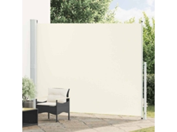 Vidaxl Toldo Lateral Retrátil Para Pátio 220x314 Cm Creme