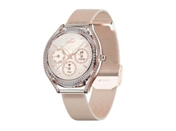Smart Watches para Mulheres Atender/Fazer Chamada para Telefones Android Ios 1.28 Amoled Tela Touch Completa Bling Smartwatch Feminino AUJEZON