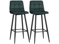 Conjunto de 2 bancos com assento macio, estrutura de aço S/MARCA (42x55x103cm)