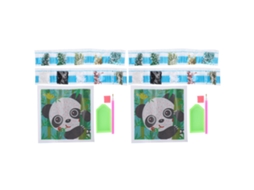 2 Set Pintura de Diamantes 5d Resina Diy Bordado Decoración Artesanal Patrón Panda