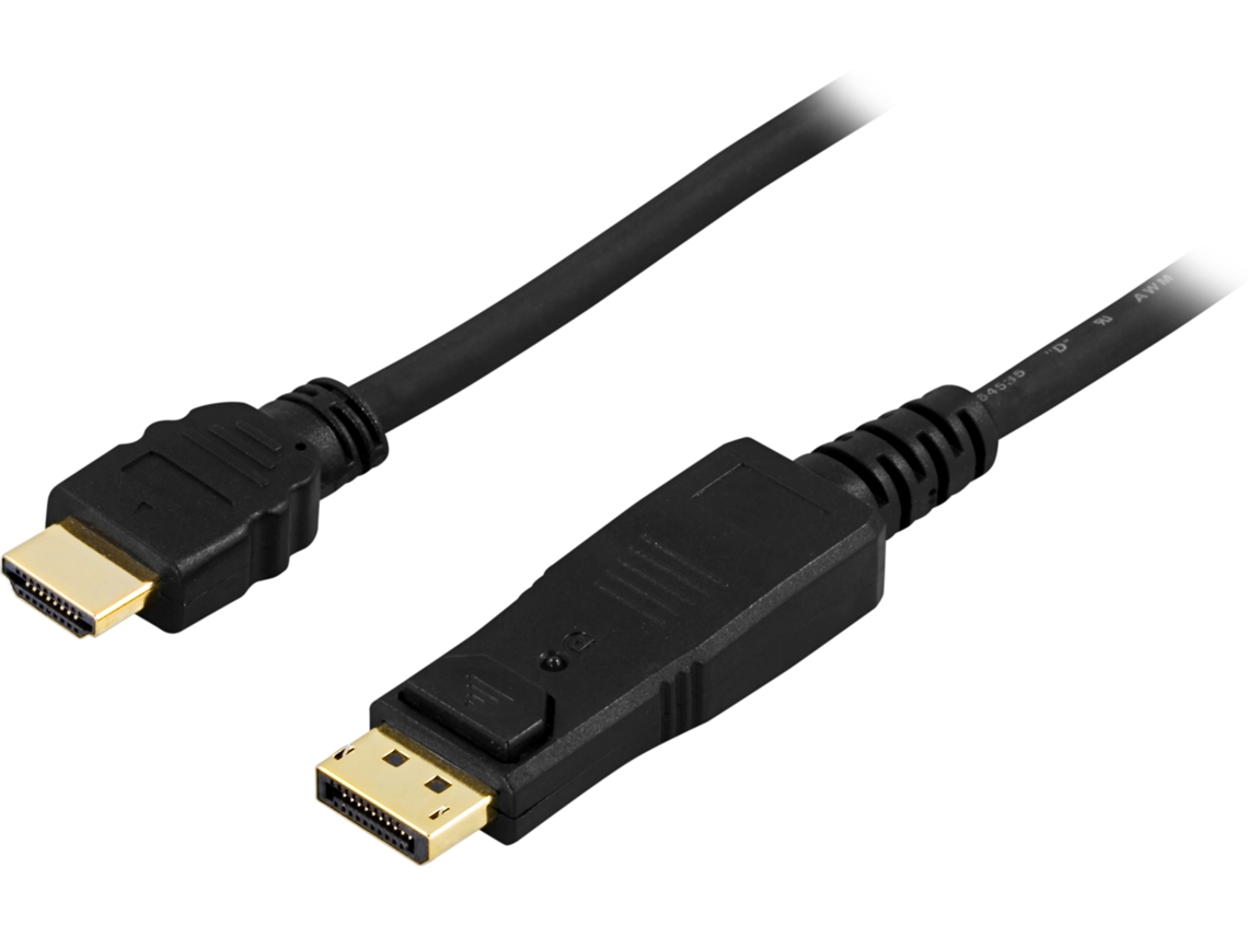 Cabo Displayport para Hdmi, 20 Pinos Macho macho, 2 M, Preto AQUAFORGE