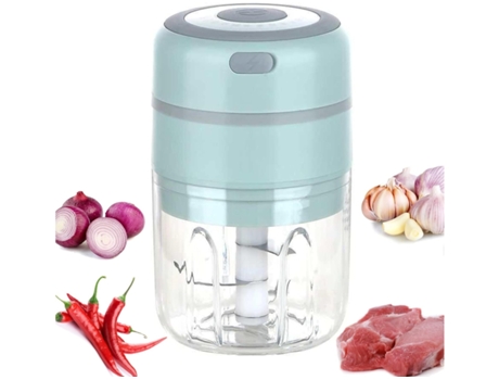 Mini Espremedor De Alho Elétrico Processador De Alimentos Elétrico Picador Sem Fio Poderoso Recarregável Por Usb 250ml Verde Veanxin Vaenxin