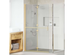 Vidaxl Parede De Chuveiro Walk-in Ouro 110 X 6,5 X 190 Cm