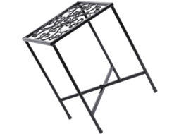 Soporte de hierro negro para macetas, estante de exhibición para bonsáis, soporte decorativo