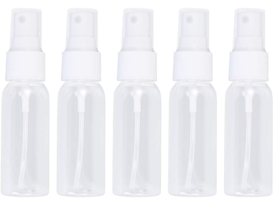 Conjunto De 20 Frascos De Spray Transparentes Recarregáveis Em Miniatura.