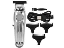 Máquina De Cortar Cabelo Elétrico Profissional Com Carregamento Usb Tijolo De Cerâmica Titânio Prata