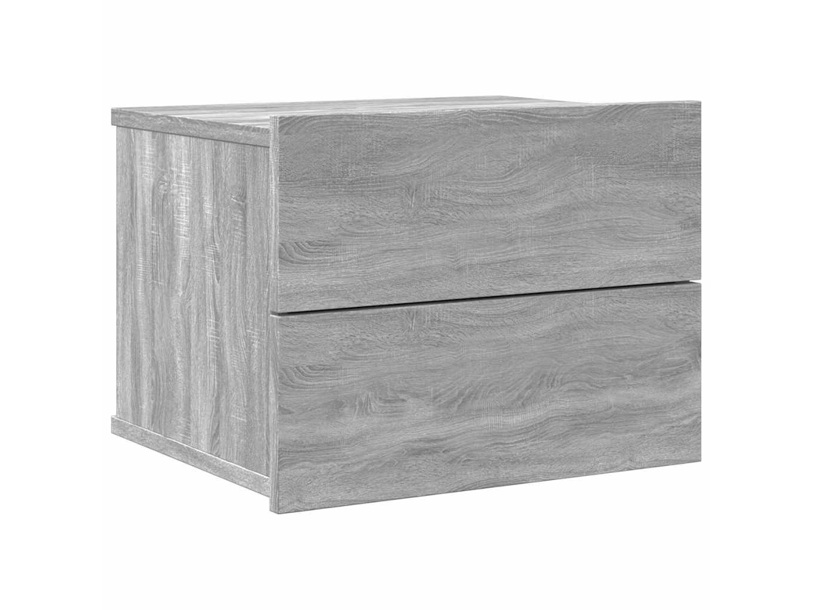 Bedside Cabinet, Bedside Cabinets Vidaxl Cinzeto Madeira Processada (n/a)