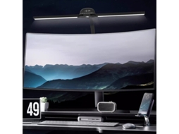 Luminária de mesa LED inteligente preta (TB-125SXTR-G-04X) de 12W, com 5 temperaturas de cor ajustáveis e brilho regulável.