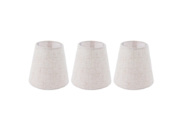 Conjunto de 3 Abajur de Linho E14 para Lustre de Vela Hotel Ktv Decor S/MARCA