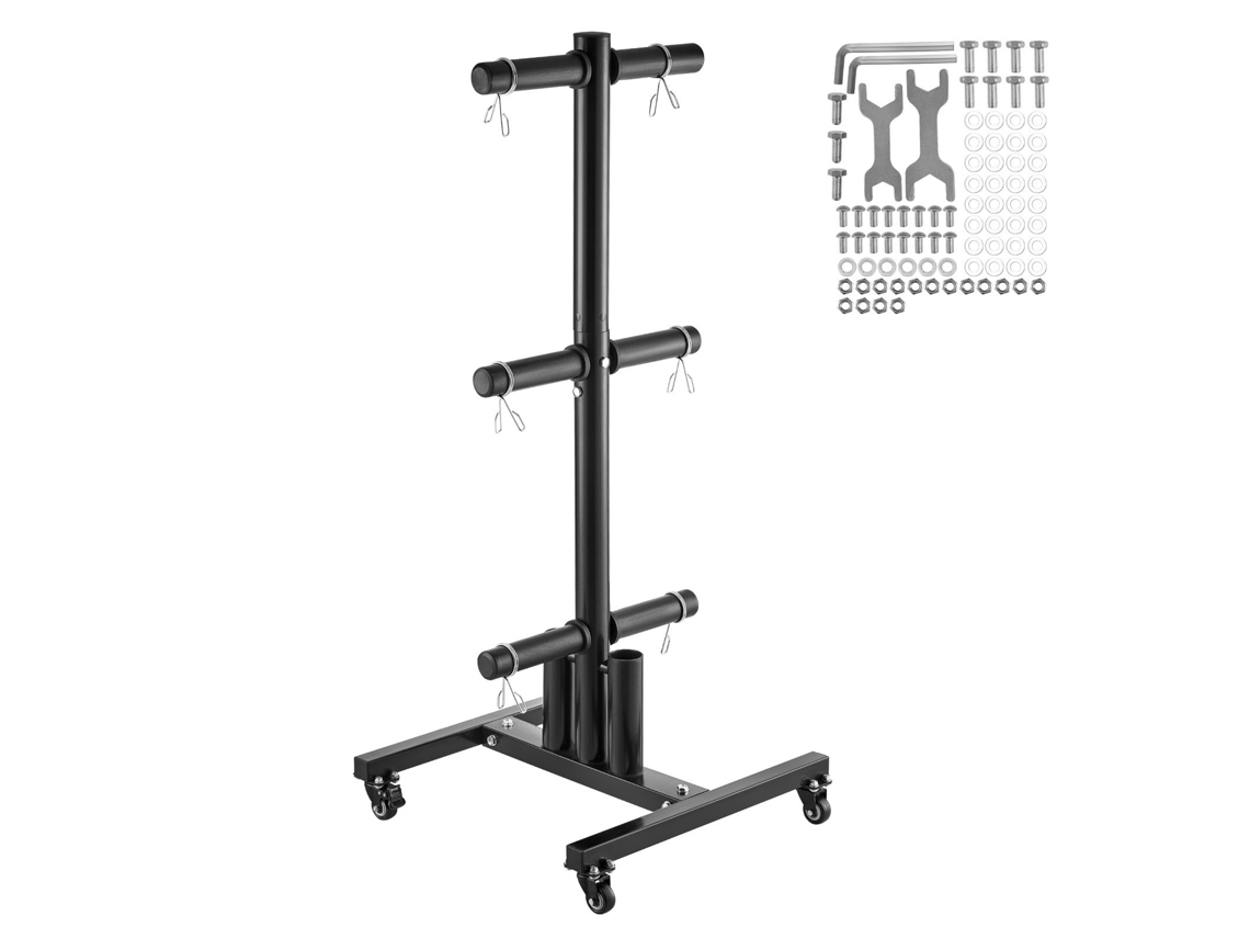 VEVOR Suporte Vertical para Placas de Peso Home Gym 600 x 600 x 1350 mm