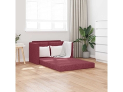 Vidaxl Sofá-cama Sem Pés 112x174x55 Cm Tecido Vermelho Tinto