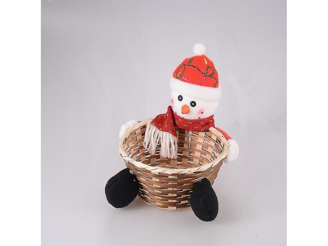 Cesta De Presente De Natal Decoração Para Mesa Canasta De Bambu Para Crianças Doces E Snacks