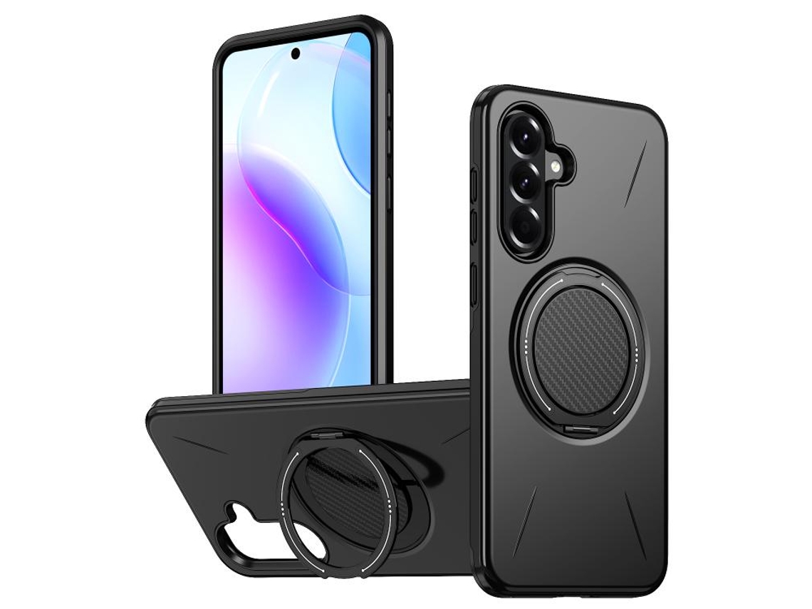 Capa Para Samsung Galaxy A57 5g À Prova De Choque Com Suporte Magnético Giratório (preta) Digitallab