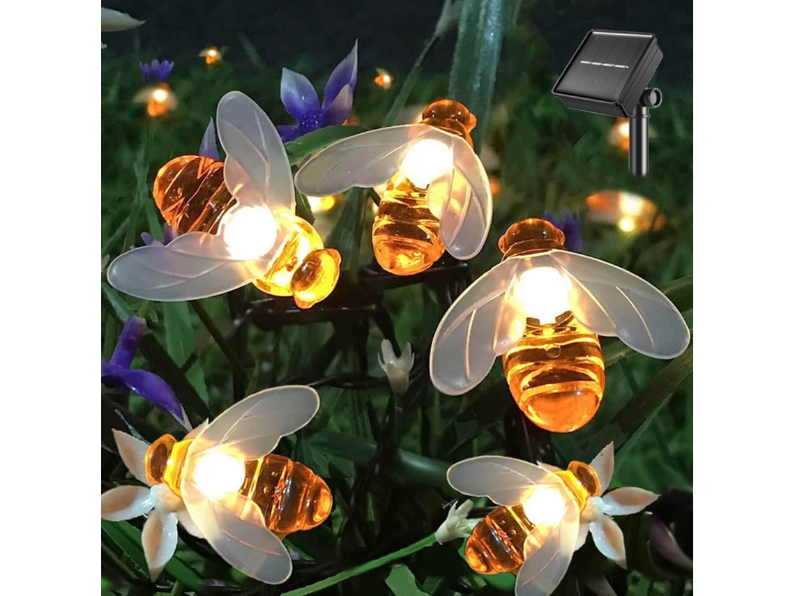 Luminária Solar Decorativa, 20 Leds, Cor Branca Quente, Tema De Natal, Para Jardim, Pátio, Varanda, Caminhos E Paisagismo Exterior