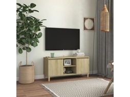 Vidaxl Móvel de Tv C/ Pernas de Madeira 103,5x35x50 Cm Carvalho Sonoma