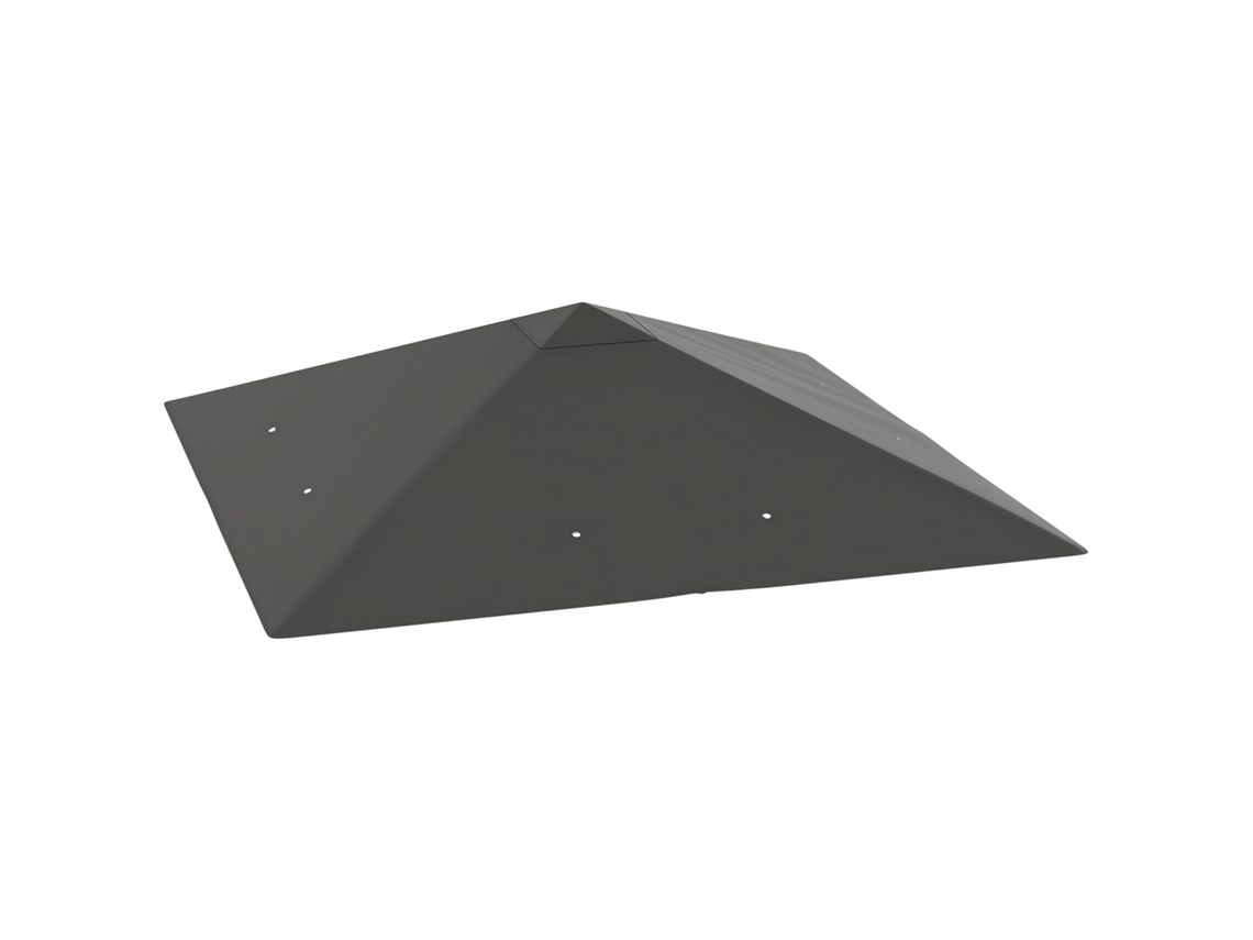 Telhado substituto para gazebo, resistente à água, tecido Oxford 370g/m², 3x3m, Cinza