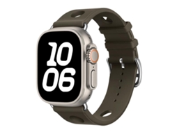Bracelete Apple Watch Silicone Magnético Lichia Preto Cinza XIAOMOYU