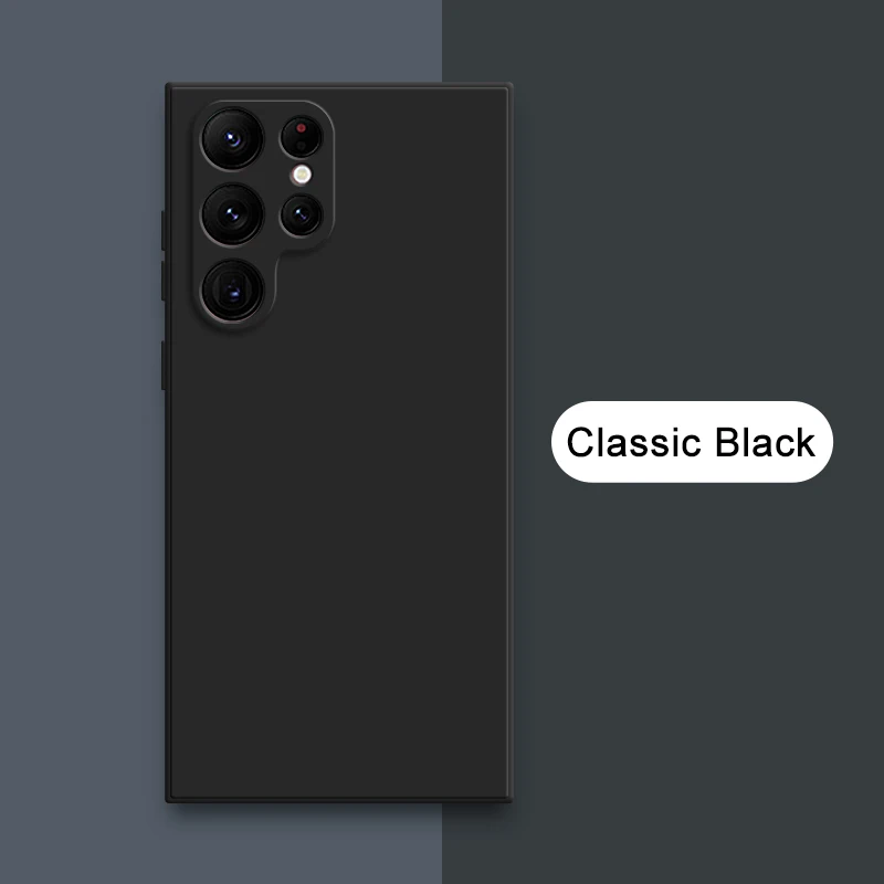 Capa Protetora De Silicone Líquido Para Samsung S21 Plus (preta), Com Parte Traseira Em Tecido Macio.