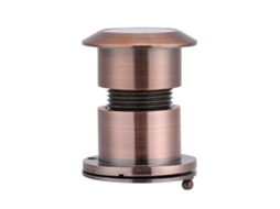 Olho Mágico Para Porta Anti-roubo De 28mm (grande Angular De 28mm, Liga Metálica Com Tampa Traseira)