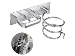 Suporte de Alumínio para Secador Cabelo e Chapinha, Organizador Cabelo, Parede Secad Or Cabelo. GOKOCO