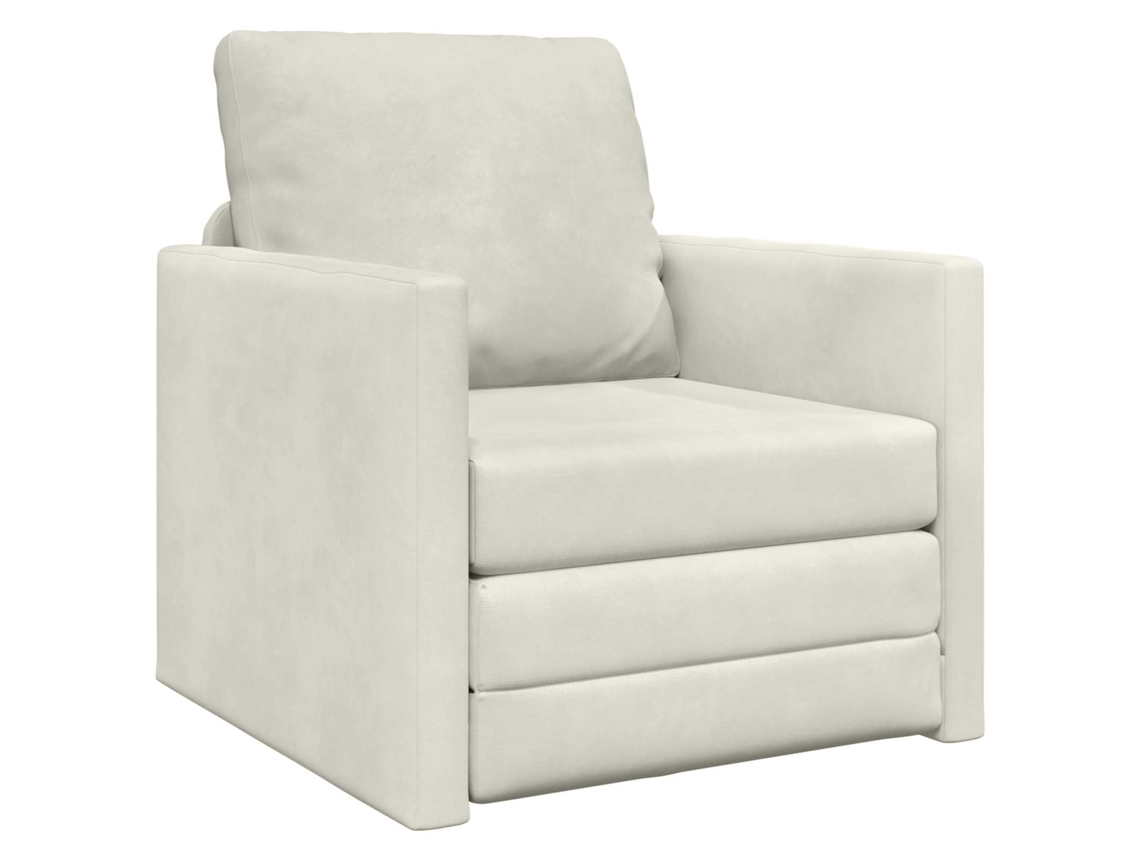 Maison Exclusive - Sofá-cama Creme 74 X 77 X 81 Cm Veludo