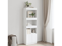 Vidaxl Armário Alto 63x33x180 Cm Derivados De Madeira Branco