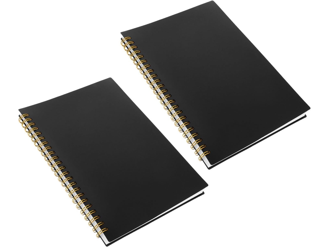 Carnet De Comptabilité Polyvalent 2pcs Noir Couverture Pp Journal De Suivi Budgétaire Para Gestão De