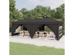 Vidaxl Tenda Para Festas Dobrável Com Paredes Laterais 3x6 M Antracite