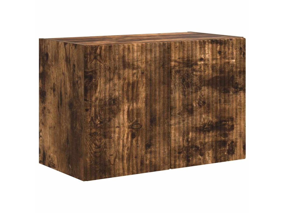 Armário de Tv de Parede Carvalho Defumado com 59,5x31x40 cm MAISON EXCLUSIVE