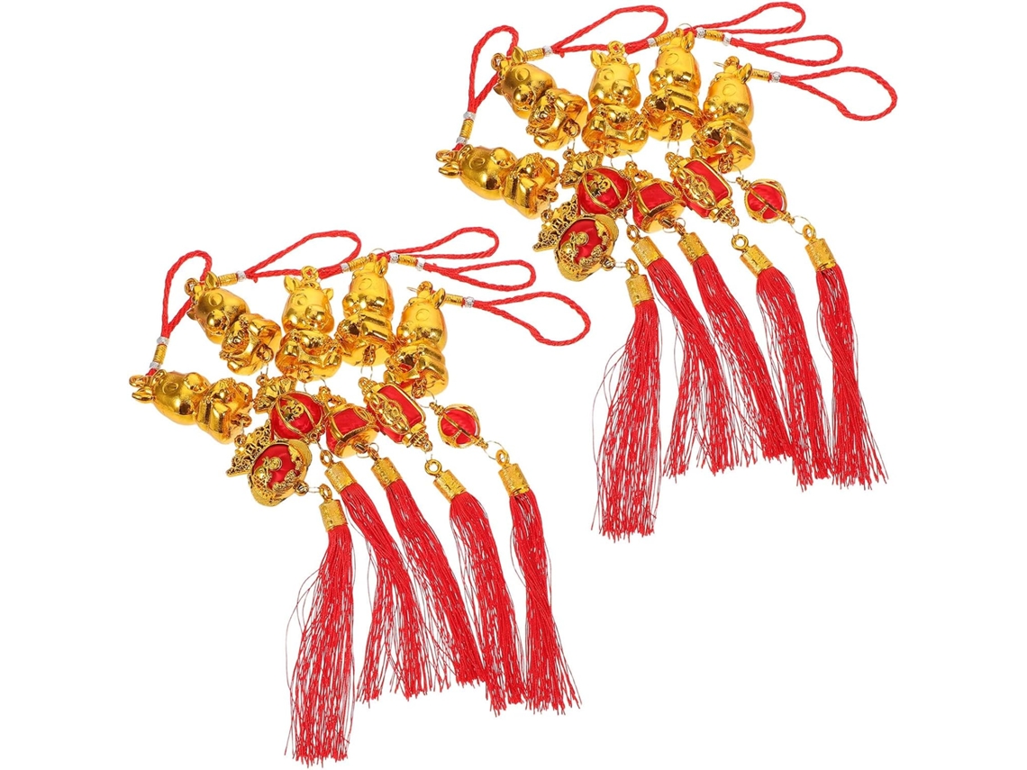 Conjunto de 10 Pingentes Dourados para o Ano Novo Chinês de 2026 GOKOCO