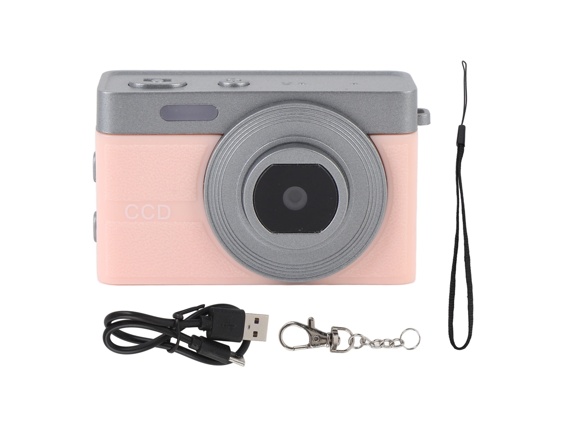 Câmara Digital Miniatura Hd 1080p Leve Pequena Para Estudantes Campus Cor Rosa