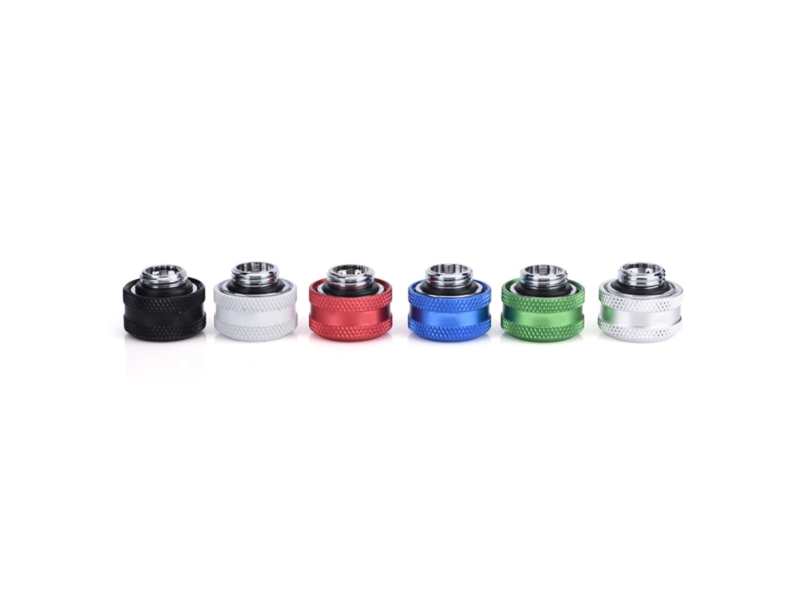 6 Peças De Conexão De Compressão Para Resfriamento Por Água Para Tubo Rígido De 16mm Od Vermelho Preto Branco Verde Azul Prata