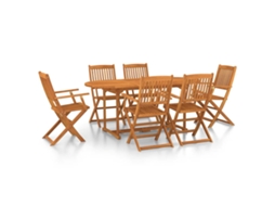 Dining Set, Dining Sets Vidaxl Marrom Madeira De Acácia (n/a)