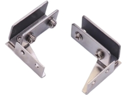 2 Dobradiças Para Porta De Vidro Não Perfuradas, Dobradiças Laterais Para Armários, Dobradiças Para Móveis Em Aço