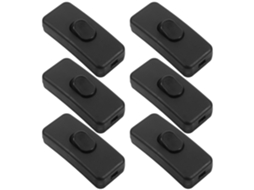 Interruptor De Chão Preto 2a, 10 Peças, Botão De Alternância