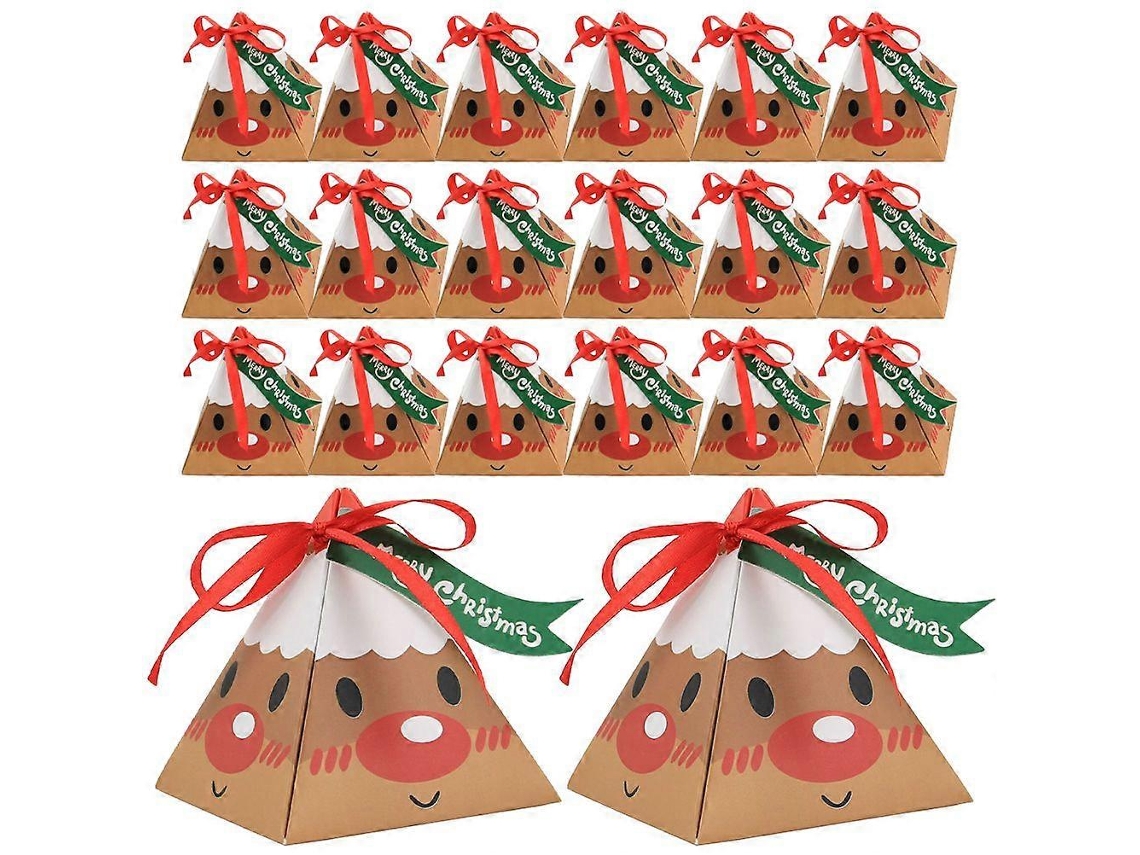 Conjunto De 50 Caixas De Doces Natalinas, Recipientes Para Presentes, Caixas Para Lembrancinhas De Festa De Natal. Hengjian