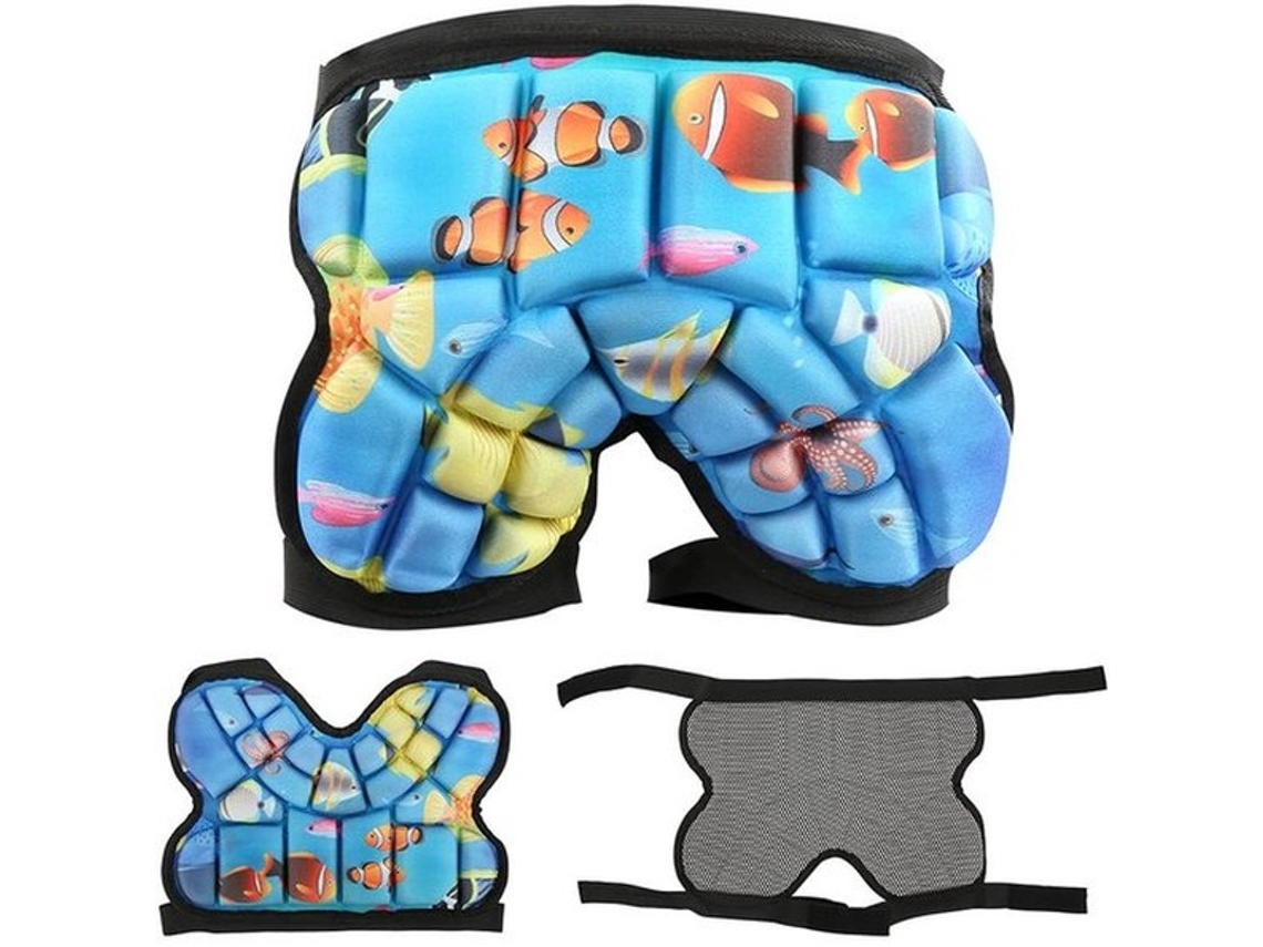 Calças De Criança Com Proteção Reforçada Na Coxa - Calça Curta - Roupas De Proteção - Ideal Para Snowboard, Skate E Esqui - Perfeito Para Bicicleta -