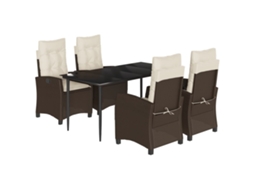 Garden Dining Set, Garden Dining Sets Vidaxl Marrom Rattan / Vime (mesa Com 160 Cm De Comprimento)