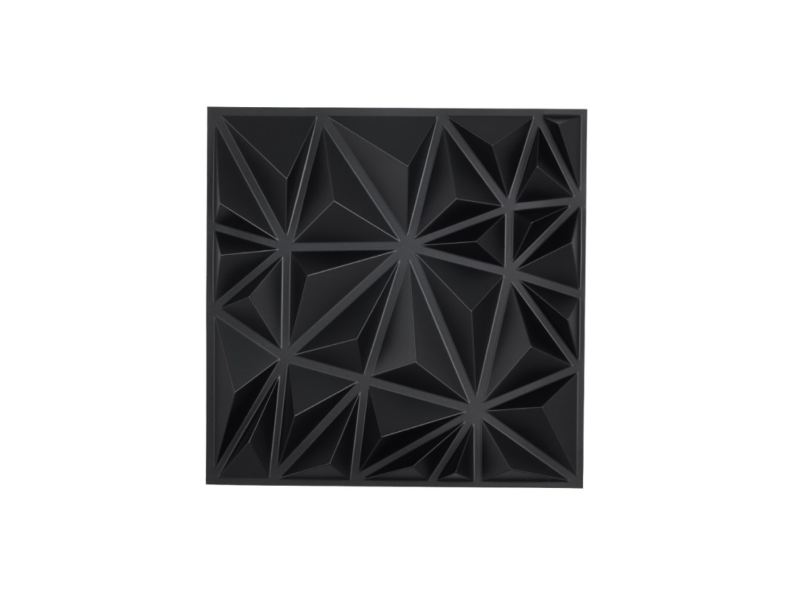 Painéis Decorativos 3d Diamante Preto Fosco 30x30cm Para Paredes Tekmaquinas
