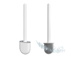 Escova Sanitária de Silicone para Fixação na Parede, com Cabo Alongado, Cabeça, Cerdas com Base Ventilada AQUAFORGE