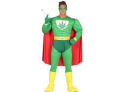 Fato de Homem DISFRAZZES Super-Herói Marijuana (Tam: L)